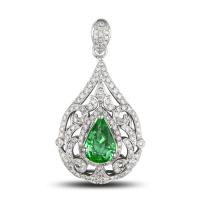 Smaragdový prívesok vykladaný diamantmi Jelynn