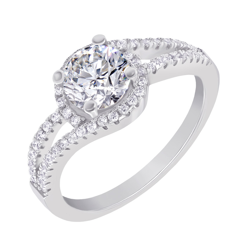 Zásnubný prsteň s diamantmi 37024
