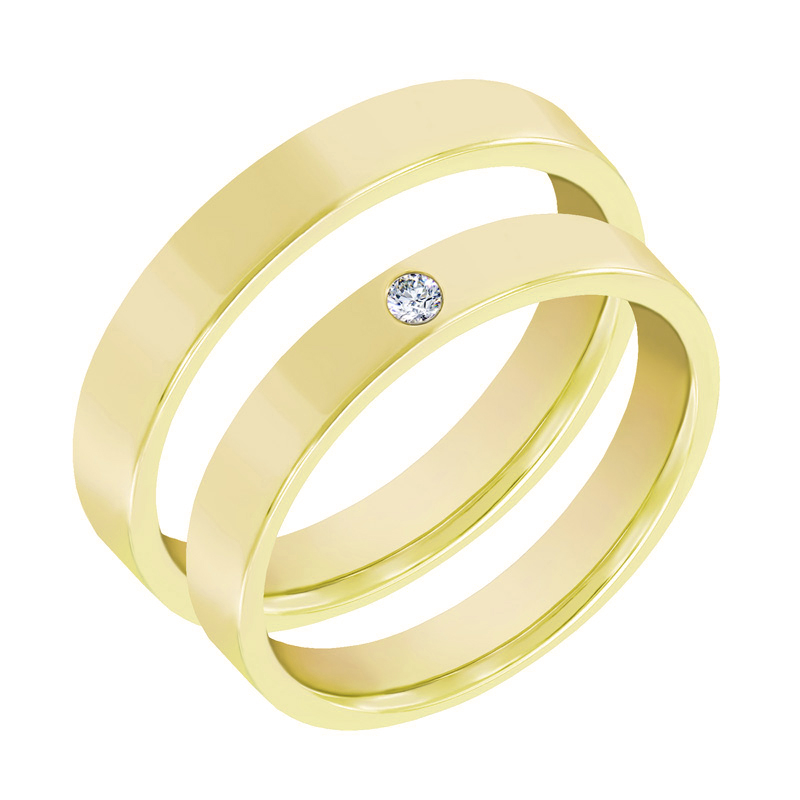 Diamantové zlaté prstene 38134
