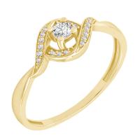Zlatý diamantový prsteň Krell