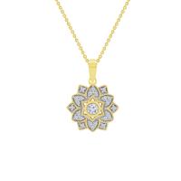 Zlatý diamantový náhrdelník v tvare kvetiny Adalene