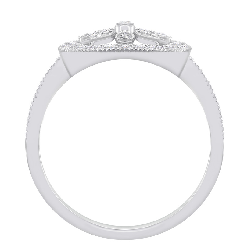 Zlatý prsteň s diamantovým kvetom Elicia 43724