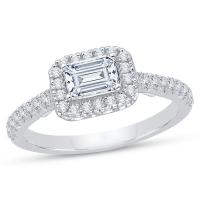 Zlatý zásnubný prsteň s emerald diamantom Kara