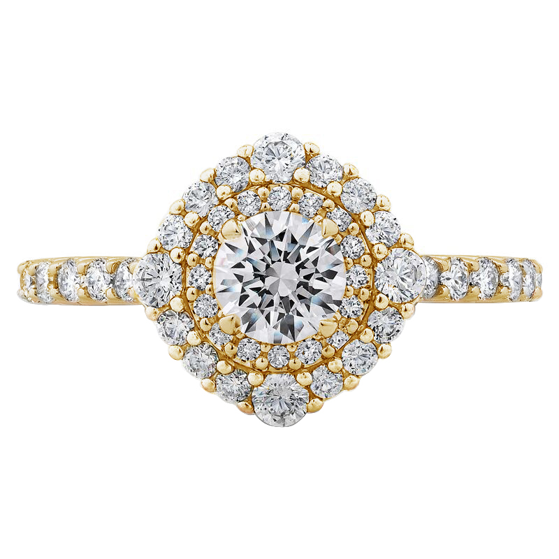 Halo prsteň plný diamantov 48454
