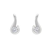 Elegantné zlaté náušnice s 0.20 ct diamantmi Janine