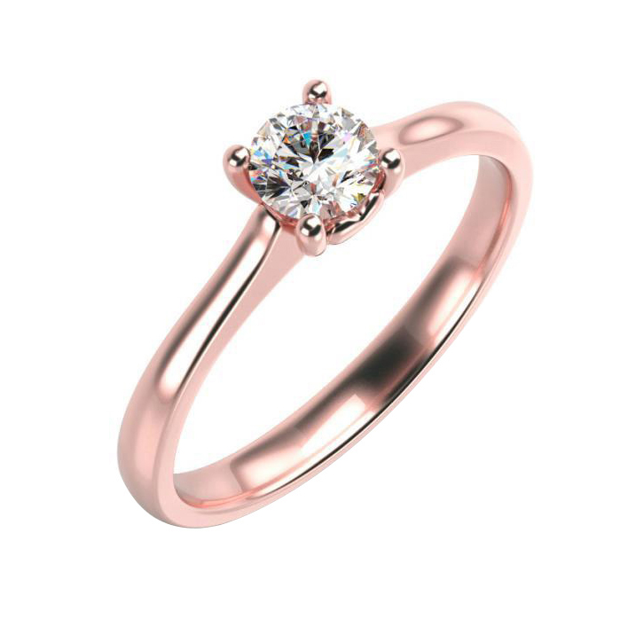 Zásnubný prsteň z ružového zlata Langia 59304