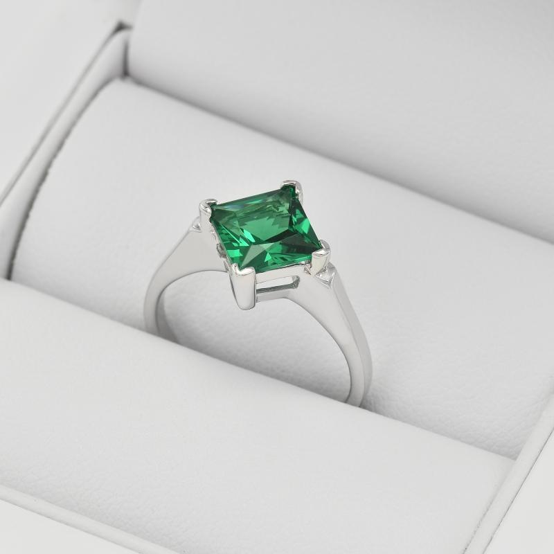 Strieborný prsteň s 1.50ct smaragdom Kaula 5994