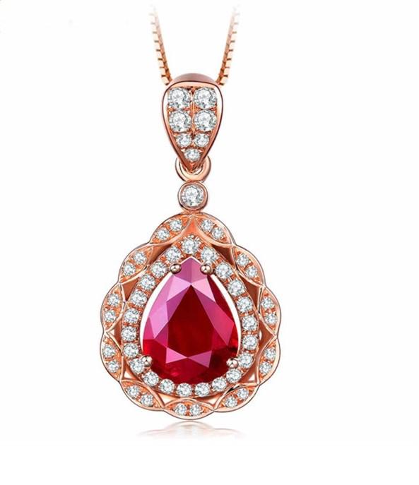 Rubínový náhrdelník s diamantmi Chailei