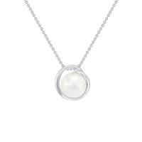 Strieborný perlový náhrdelník Colton