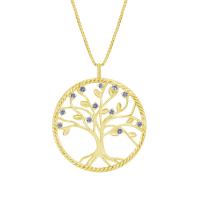 Strieborný tanzanitový náhrdelník v tvare stromu života Hurley