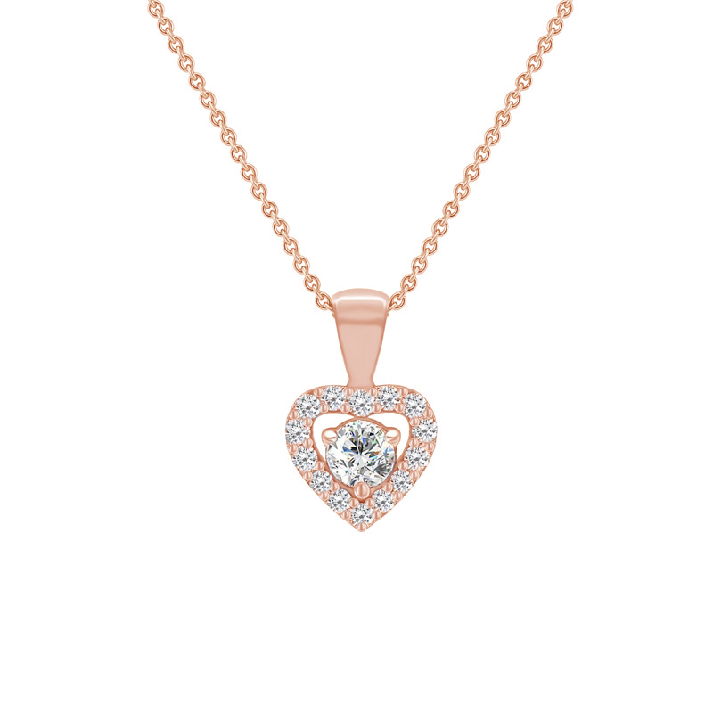 Diamantový náhrdelník srdce 73304