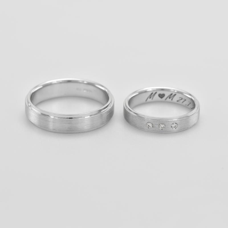 Svadobné prstene s diamantmi 76414