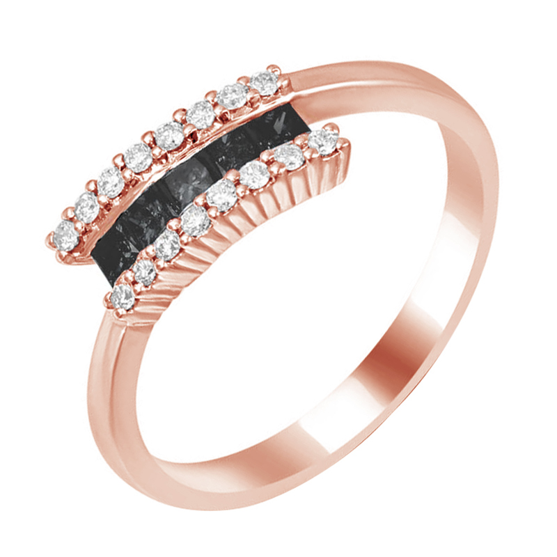 Diamantový prsteň z růžového zlata 78864