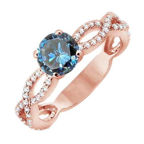 Diamantový prsteň z růžového zlata 79304