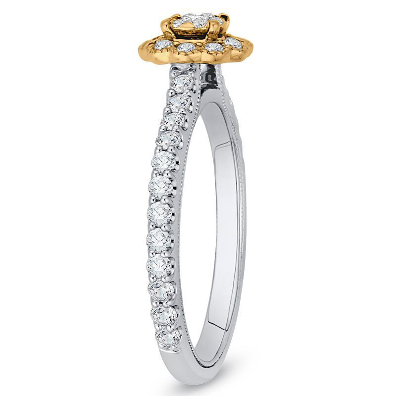 Diamantový zásnubný prsteň zo zlata