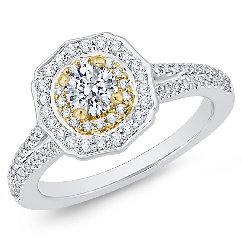 Zásnubný prsteň zo zlata s diamantmi