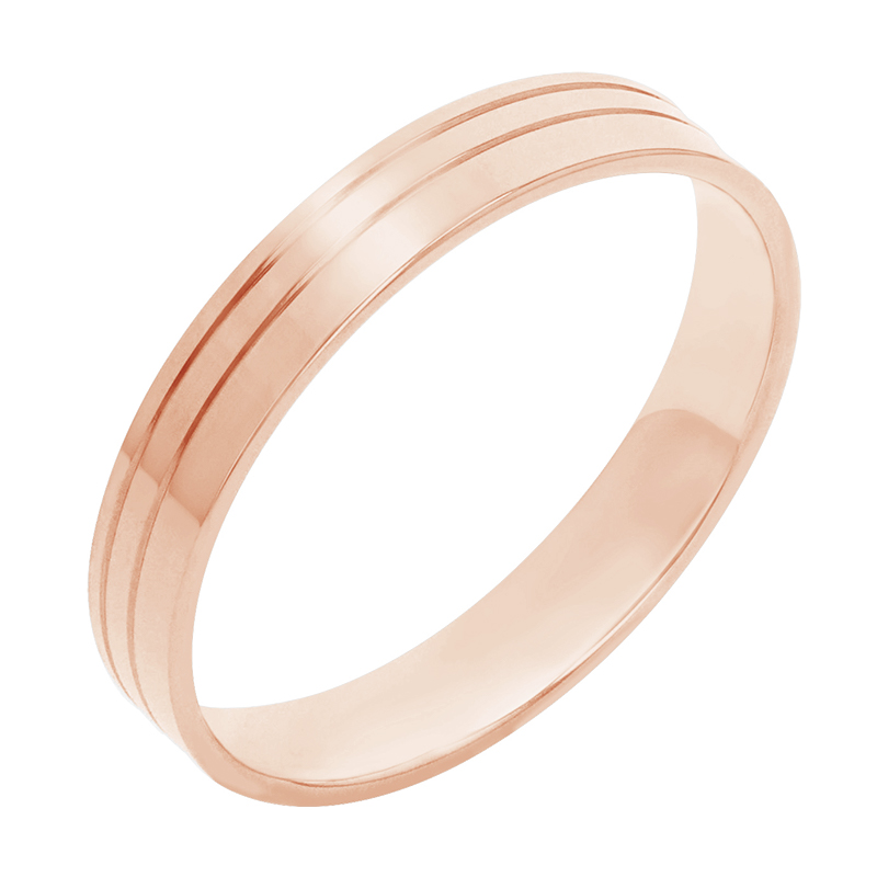 Pánský snubný prsteň z ružového zlata 80354