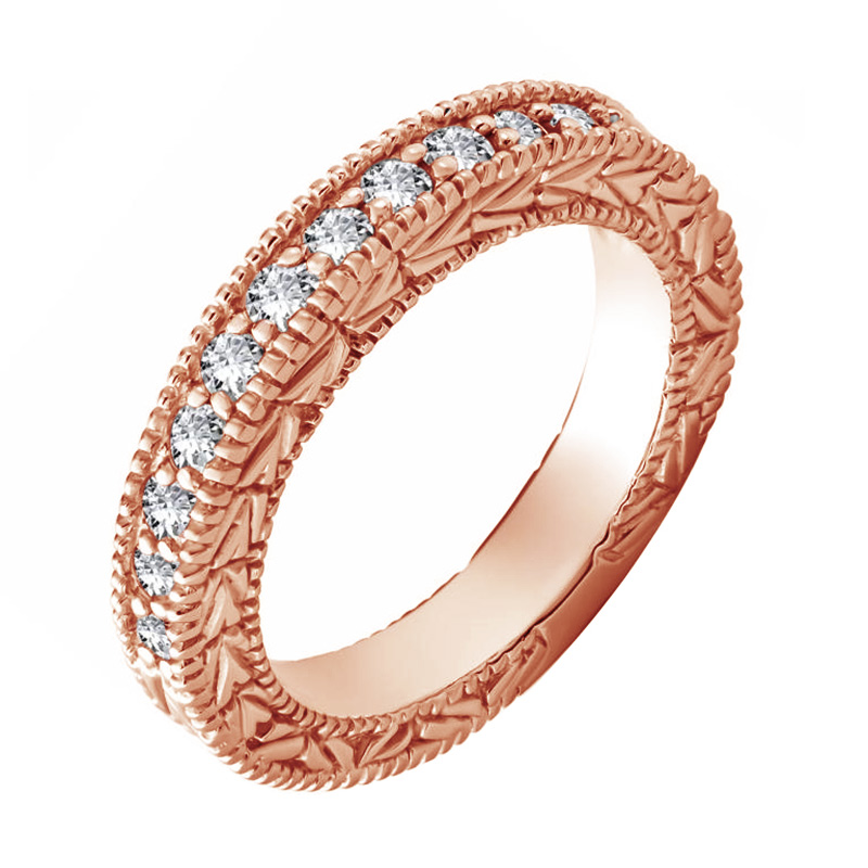 Diamantový prsteň z růžového zlata 80664