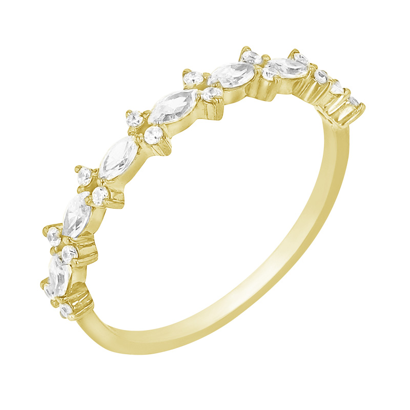 Romantický eternity prsteň s diamantmi