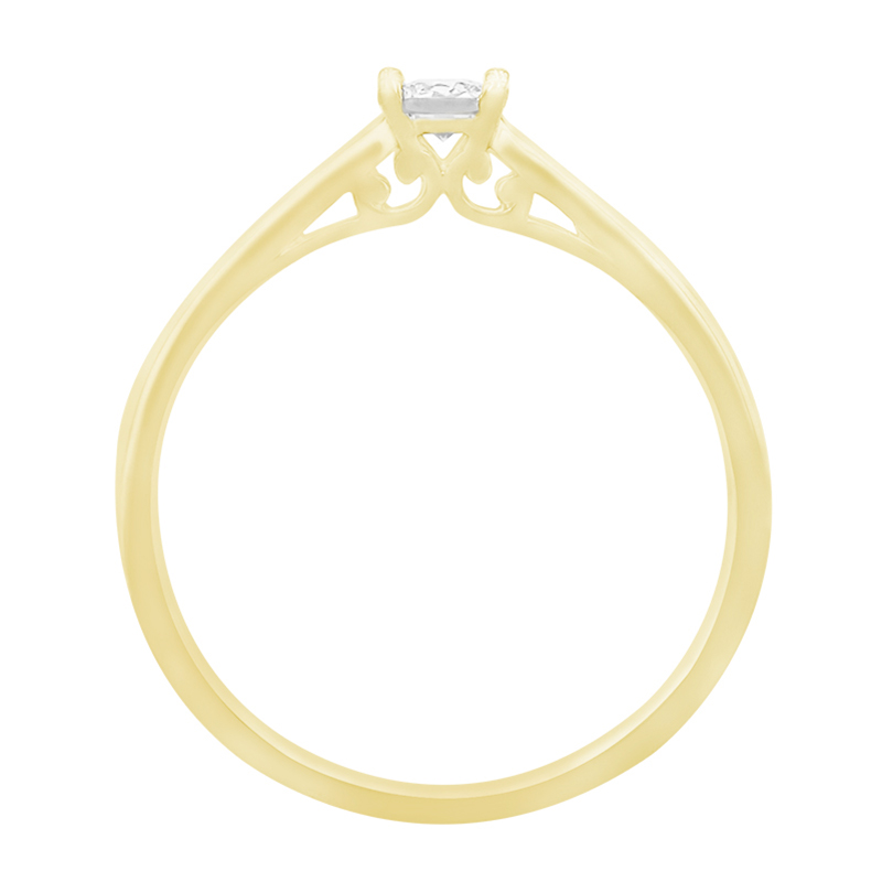 Elegantní diamantový prsteň zo žltého zlata 88594