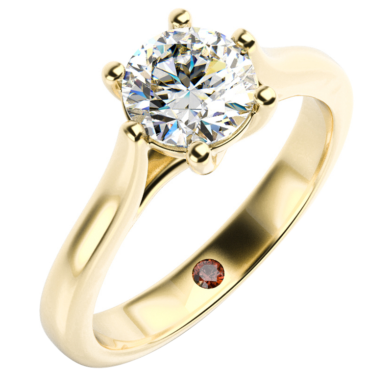 Zlatý zásnubný prsteň 90314