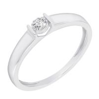 Elegantný zlatý prsteň s diamantom