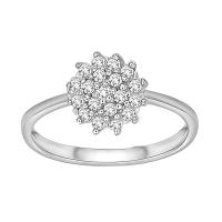 Elegantný prsteň s lab-grown diamantmi Edmee