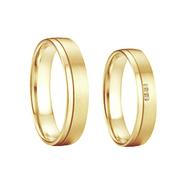 Zlaté svadobné prstene s diamantmi Amit 96074