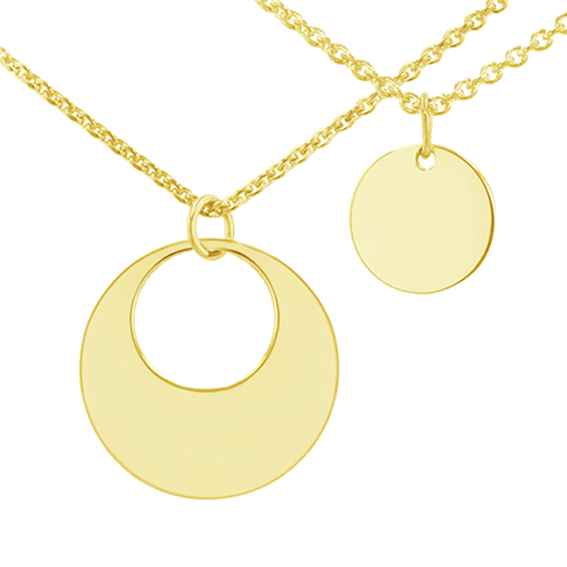 Set strieborných karma náhrdelníkov pre dvoch Caiden 99564