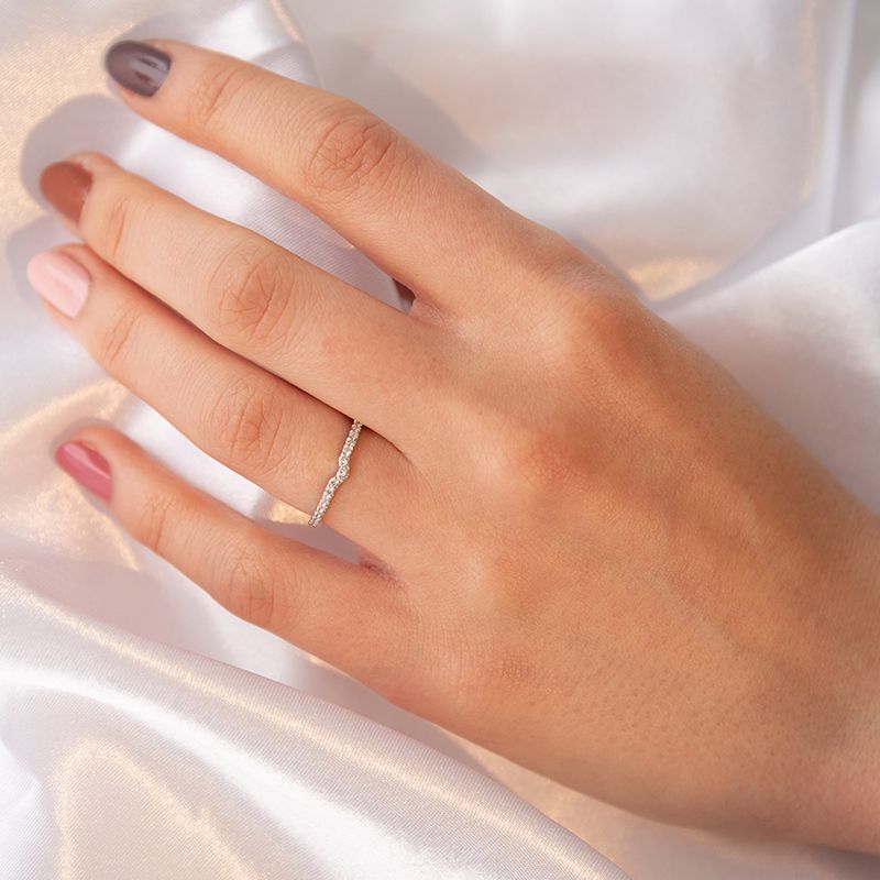 Eternity prsteň s lab-grown diamantmi a pánský plochý prsteň Timothee 100125