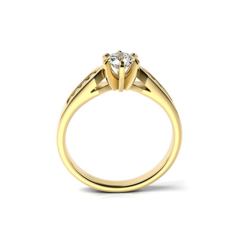 Zásnubný prsteň s moissanitom a diamantmi Kacie 100225