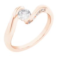 Elegantný zásnubný prsteň s diamantmi Harelis