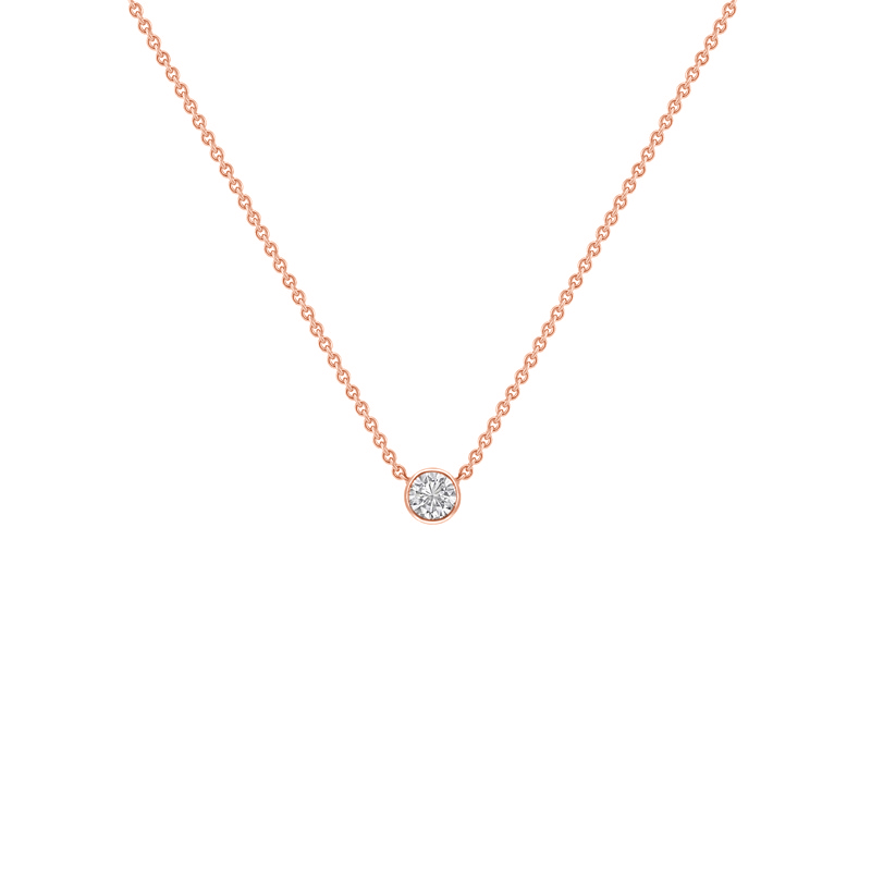 Strieborný minimalistický náhrdelník s diamantom Vieny 103635