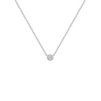 Strieborný minimalistický náhrdelník s moissanitom Vieny
