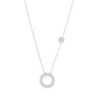 Strieborný kruhový náhrdelník s diamantom Barney