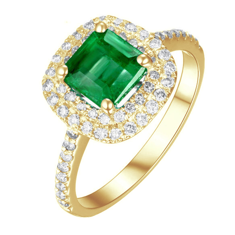 Diamantový prsteň so smaragdom Elynora 104205