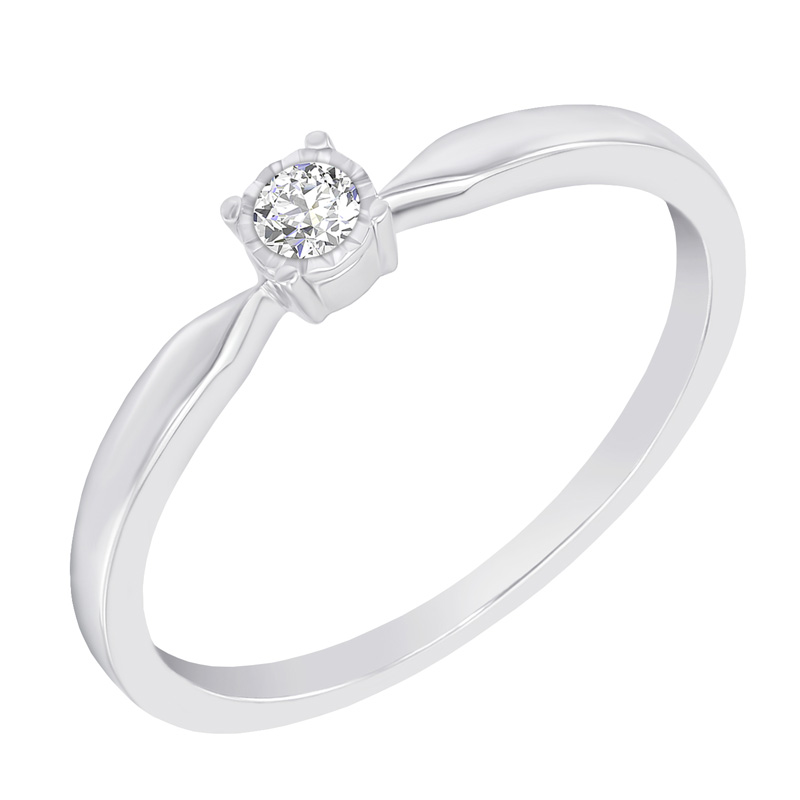 Strieborný elegantný prsteň s lab-grown diamantom Britton