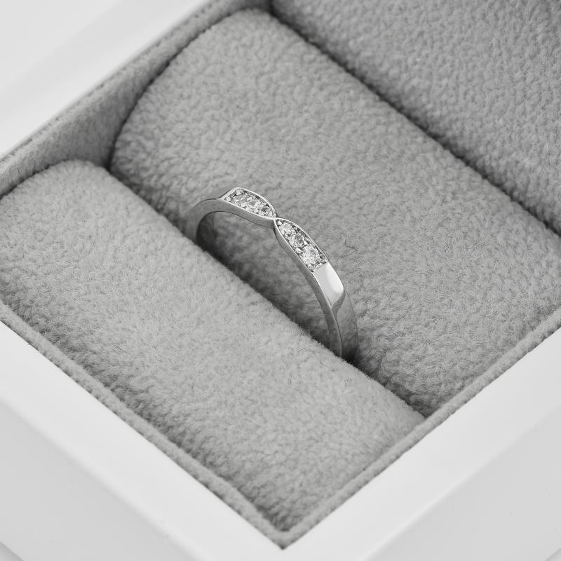 Eternity prsteň s moissanitmi a plochý pánsky prsteň Villegas 105465