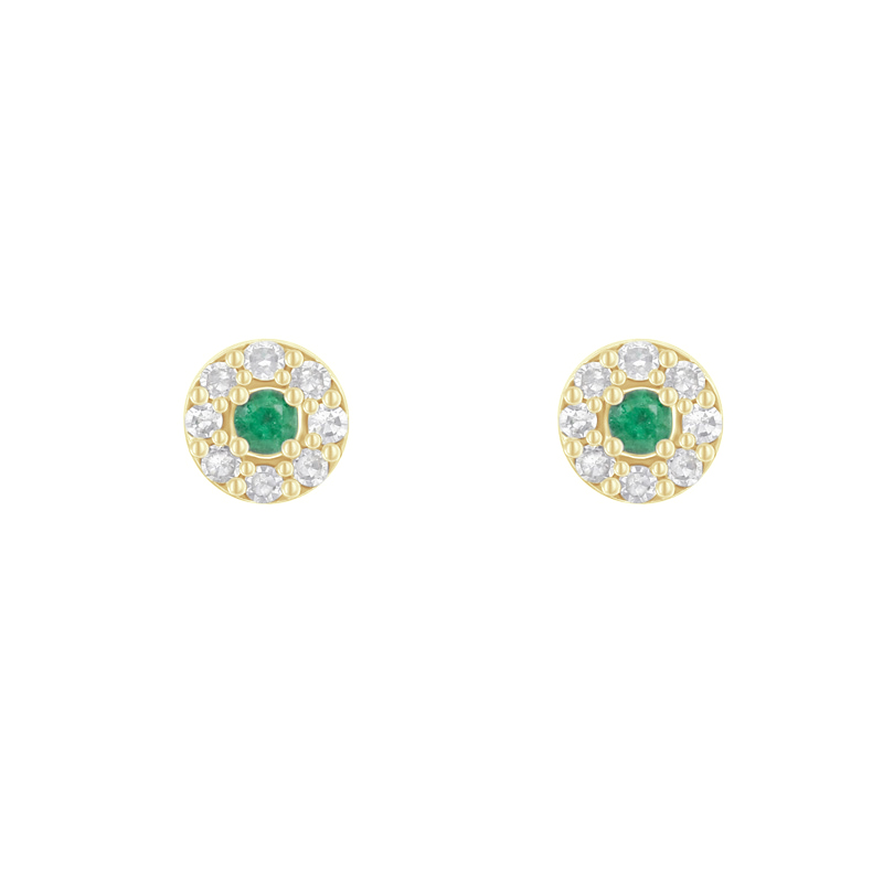 Smaragdové náušnice s diamantmi Kelsie 106765