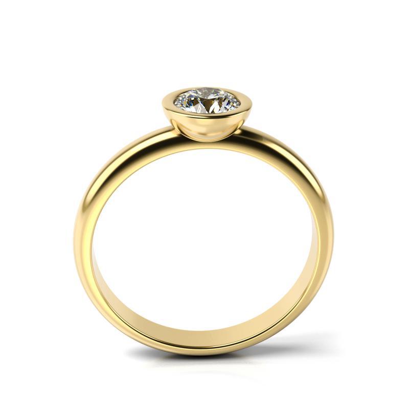 Zlatý diamantový prstň Gera 10825
