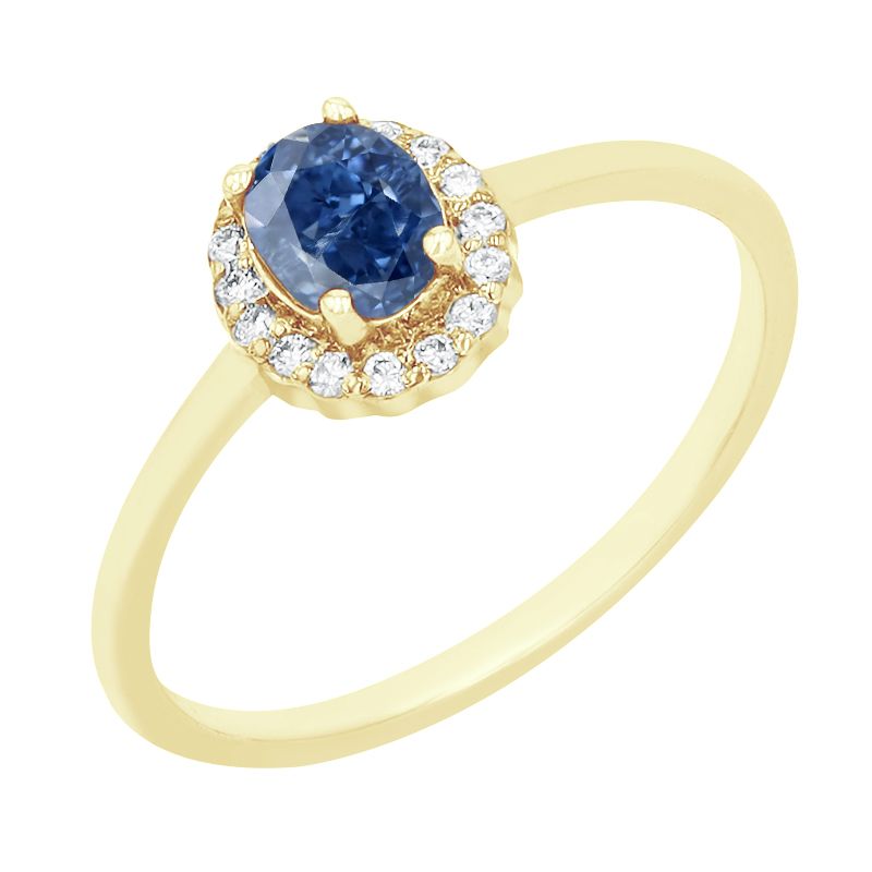 Zásnubný prsteň s certifikovaným fancy blue lab-grown diamantom Bose 114865