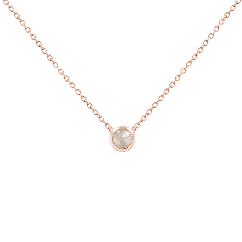 Minimalistický náhrdelník so salt and pepper diamantom Vieny 118495