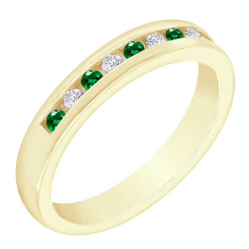 Prsteň plný smaragdov a diamantov Evaly 120075