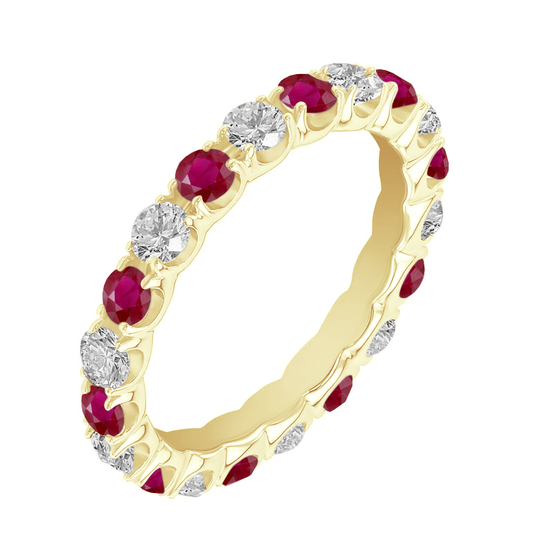 Eternity prsteň s rubínmi a diamantmi Briony 120085