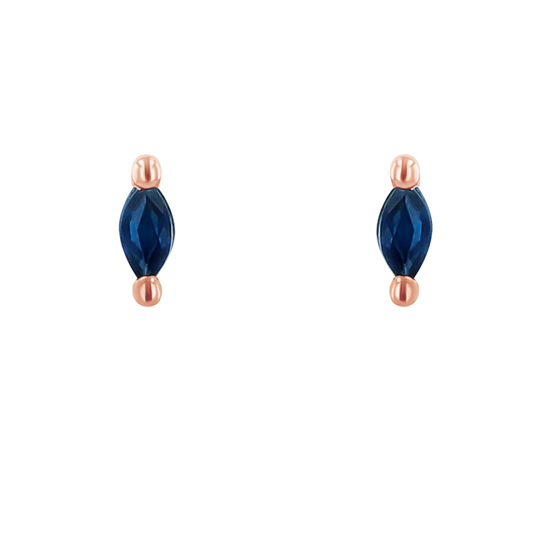Minimalistické náušnice s modrými zafírmi Natali 120725