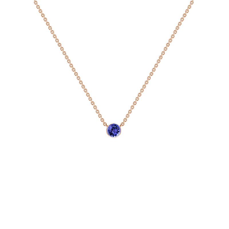 Strieborný minimalistický náhrdelník s tanzanitom Vieny