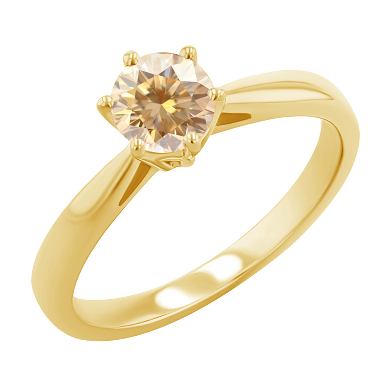 Zásnubný prsteň so champagne diamantom Syllis 124985
