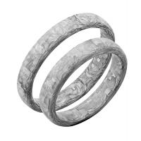Mierne zaoblené snubné prstene z karbónu Vidal