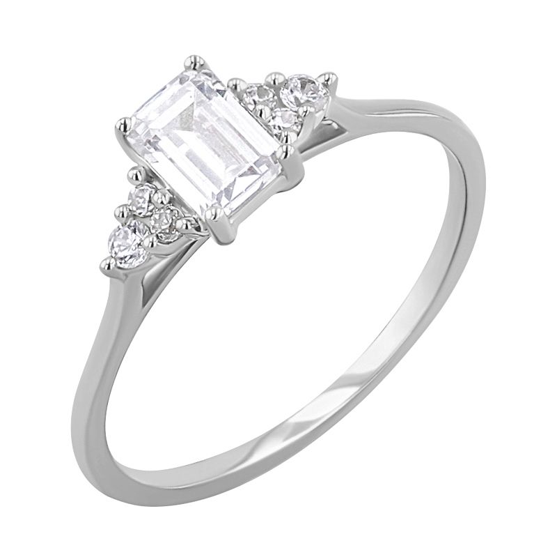Zásnubný prsteň s emerald diamantom Rhea
