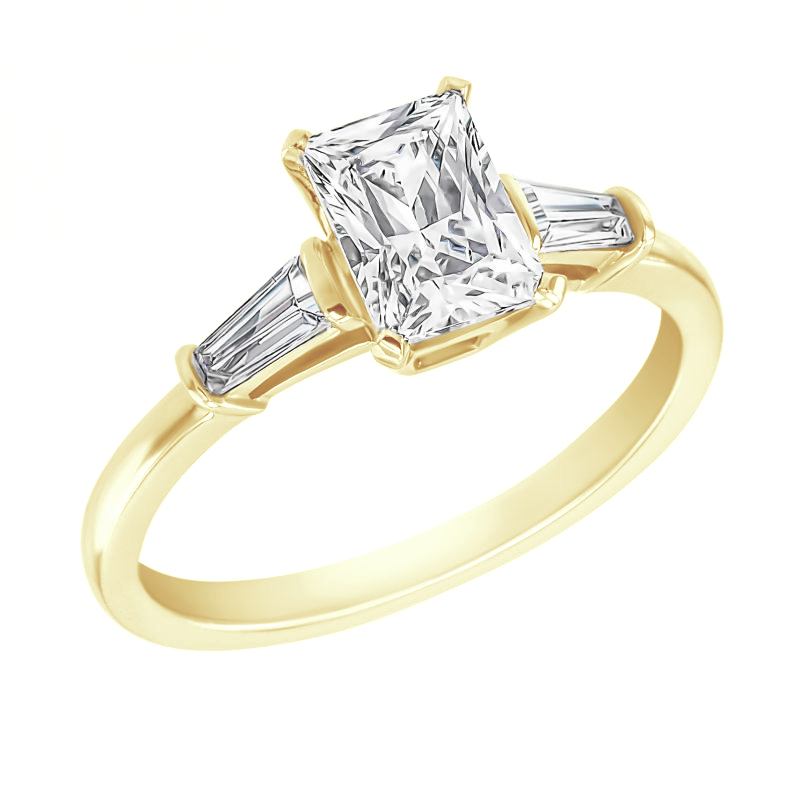 Zásnubný prsteň s emerald lab-grown diamantom Talena 126135